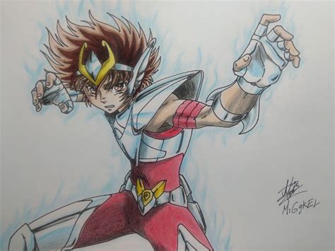 Dibujando A Seiya De Pegaso V3 Speed Drawing Seiya Pegasus V3 Youtube