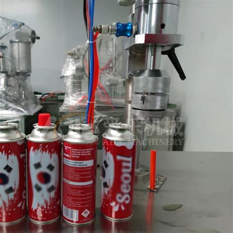 Cassette Furnace Butane Gas Aerosol Cans Valve Sealing Equipment