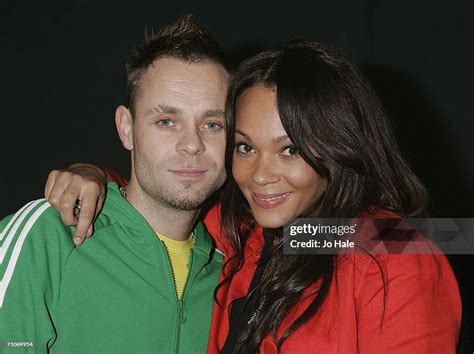 Brian Harvey Of Reformed Pop Group E17 Poses With Shola Ama As E17