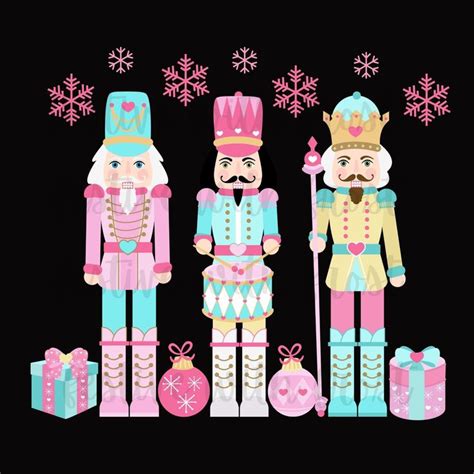 Pink Nutcracker Friends Png Pink Christmas Png Design For Sublimation