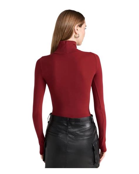 Commando Ballet Body Turtleneck Bodysuit Kt032 In Red Lyst