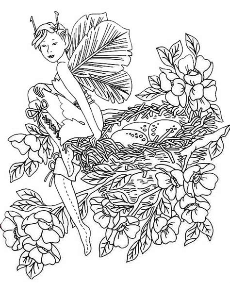 Difficult Fairy Coloring Pages