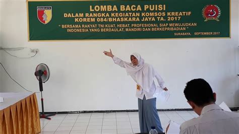 Lomba Puisi Bikin Merinding Dalam Rangka Komsos Kreatif Kodim