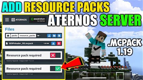 How To Install RESOURCE PACK In Minecraft Pe ATERNOS Server Minecraft