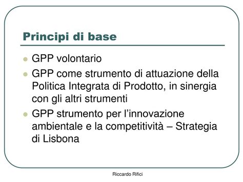 Ppt Verso Un Piano Dazione Nazionale Per Il Gpp Powerpoint