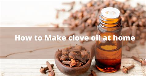 how to make clove oil at home