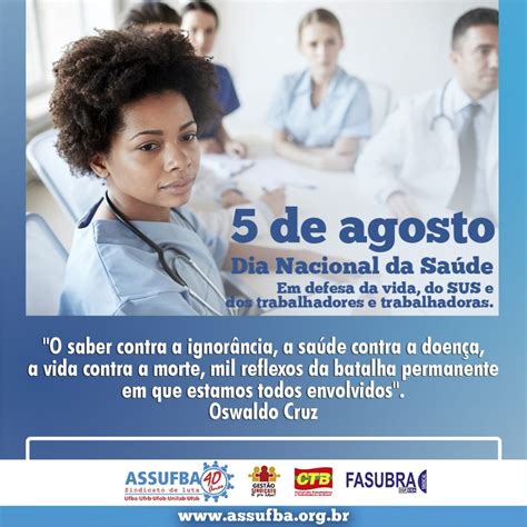 Em Dia Nacional Da Sa De Assufba Reafirma Defesa Da Vida Do Sus E Dos