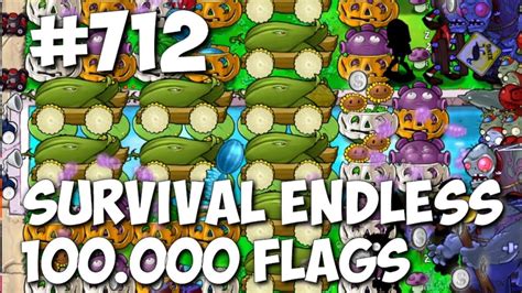 Plants Vs Zombies Survival Endless Flags Part