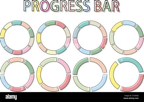 simple colorful progress bar  infographic vector illustration