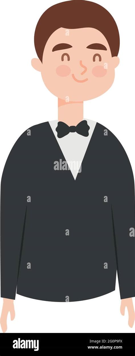 Cartoon Elegant Man Wearing Tuxedo Stock Vector Image And Art Alamy