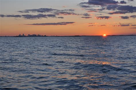 Picture of the week: Boston sunset from Martins Ledge - Boston Harbor ...