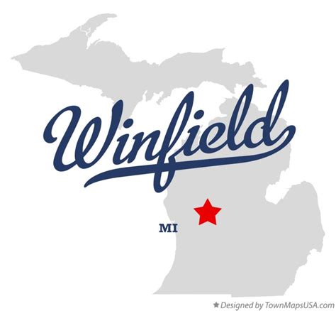 Map of Winfield, MI, Michigan