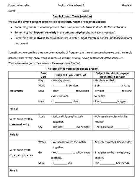 SOLUTION: Grade 4 english worksheet 2 - Studypool