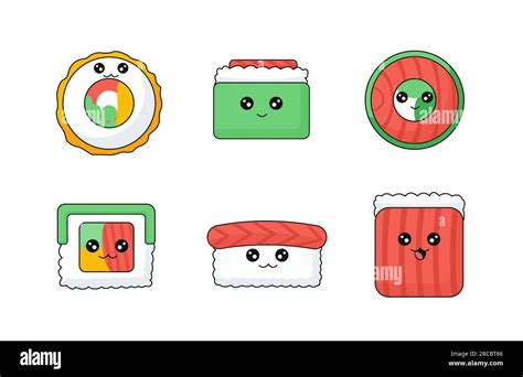 Set of food in kawaii style Stock Vector Image & Art - Alamy