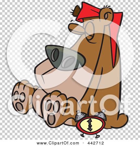 Royalty-Free (RF) Clip Art Illustration of a Cartoon Hibernating Bear ...