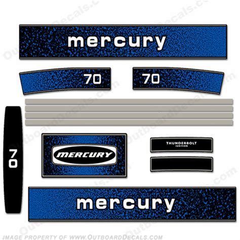 Mercury 1979 70hp Outboard Engine Decals