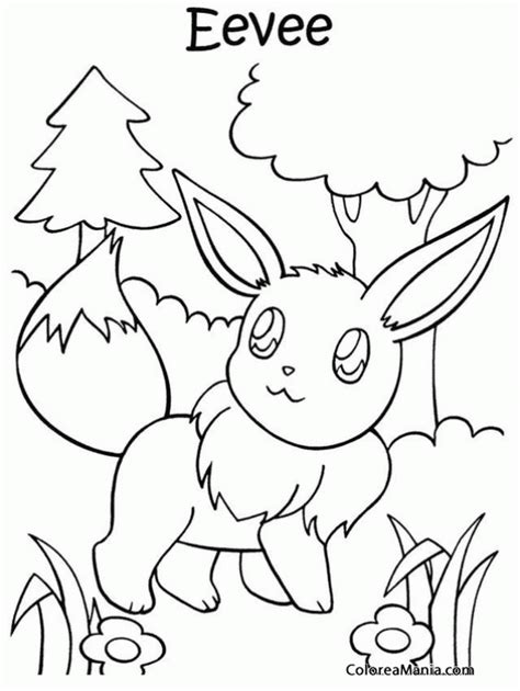 Colorear Pokemon Eevee Pokemon Dibujo Para Colorear Gratis