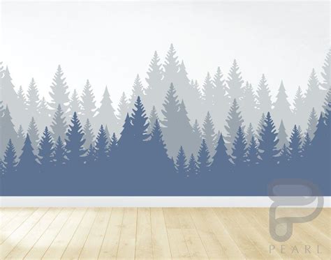 Woodland Mural Woodland Wall Decals Forest Wall Decals Forest Wall