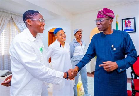 World Cup Gov Sanwo Olu Receives Super Falcons Stars Asisat