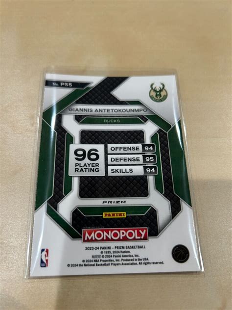 Giannis Antetokounmpo 2023 24 Panini Prizm Monopoly SILVER PS5 EBay