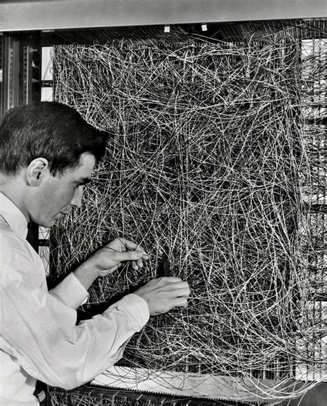 Frank Rosenblatt with a Mark I Perceptron computer in 1960 : r/cablegore