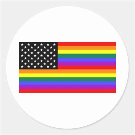 Gay America Pride Flag Stickers