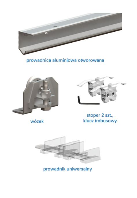 Zestaw JUPITER JU18 do 1 drzwi przejściowych dł 180 cm 30 kg