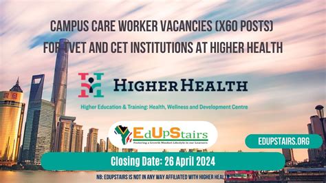 CAMPUS CARE WORKER VACANCIES X60 POSTS FOR TVET AND CET INSTITUTIONS