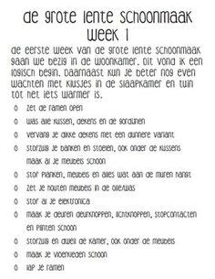 Idee N Over Huis Schoonmaken Checklist Huis Schoonmaken Checklist