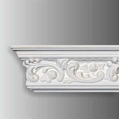 Flora Vintage Style Polyurethan Moulding Lines Decorative Pu Crown