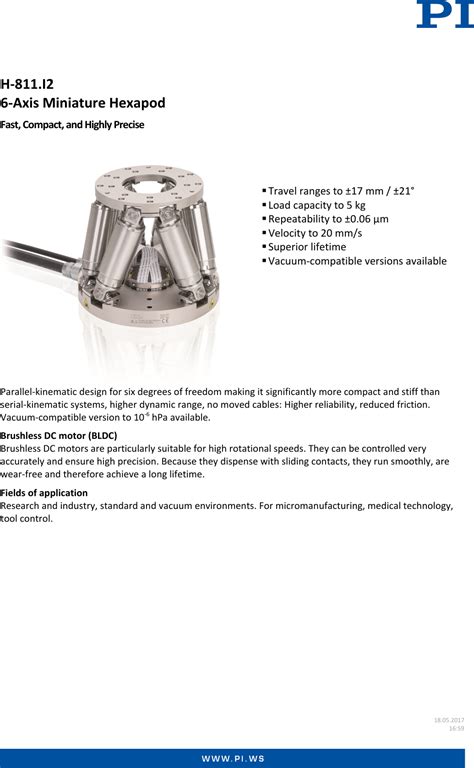 Physik Instrumente Datasheet H 811 I2