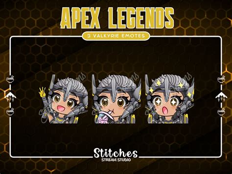 Apex Legends Valk Interceptor Chibi Pre Made Emote Pack Valk Emotes