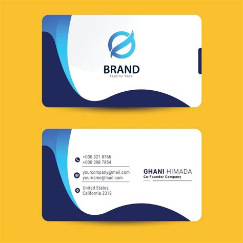 Business card front and back design template. 3041712 Vector Art at ...