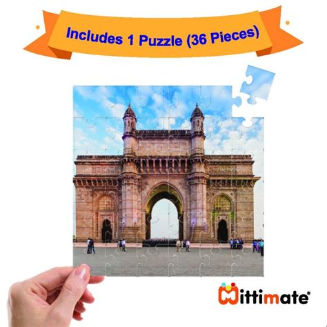 Cardborad Multicolor Gateway Of India Jigsaw Puzzle At Rs 230piece In