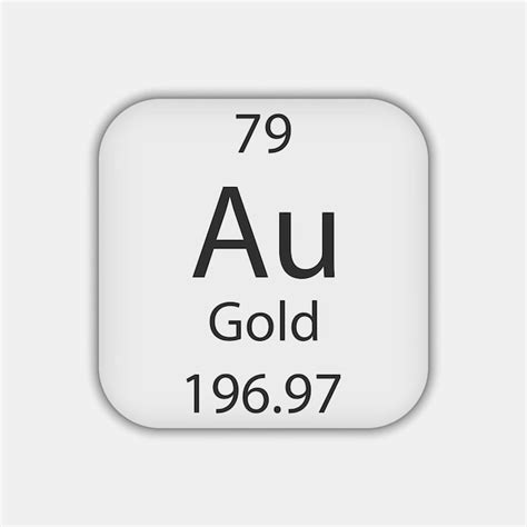 Goldsymbol Chemisches Element Des Periodensystems Vektorillustration