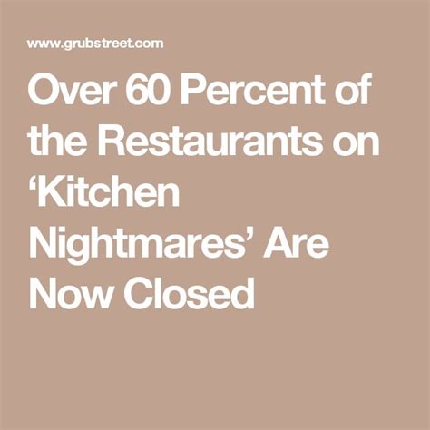 Over 60 Percent of the Restaurants on ‘Kitchen Nightmares’ Are Now ...