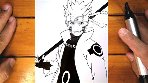 C Mo Dibujar El Naruto Modo Sabio De Los Seis Caminos Youtube