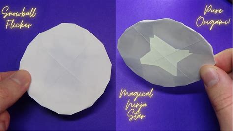 Origami Magical Snowball Flying Flicker Hidden Ninja Star Pure