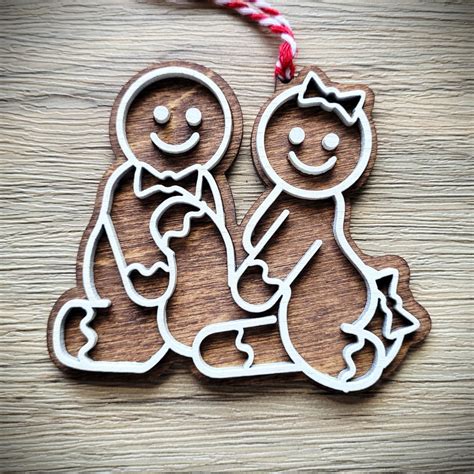 Naughty Gingerbread Ornaments Adult Humor Christmas Ornament White