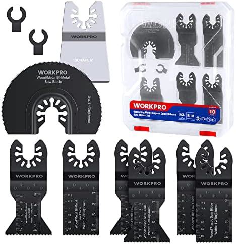 WORKPRO 10Pcs Multi Tool Blades For Wood Metal Plastics Universal