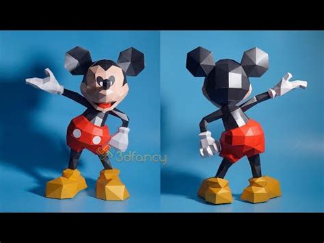 How To Make Mickey Mouse Papercraft Cricut Paper Crafts Low Poly