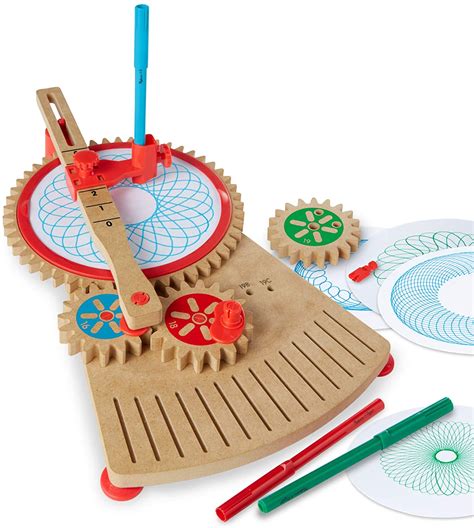 Melissa And Doug Innovation Academy Art Gears Wooden Build And Play Draw