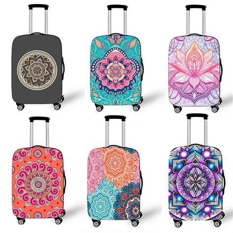 Mandala Flower Print Luggage Cover Travel Accessories Elastic Anti Dust Suitcase Cover Women