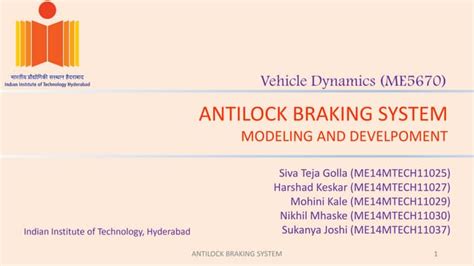 ABS WORKING PRINCIPLE FOR AUTOMOTIVE SYSTEM | PPT