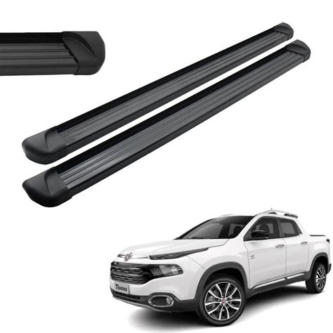 Estribo Lateral Aluminio Preto Fiat Toro