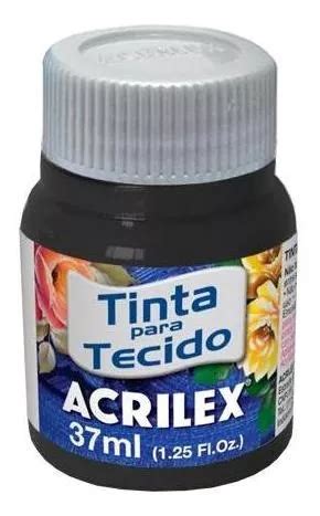 Tinta P Tecido Fosca 37ml Preto 520 Acrilex MercadoLivre