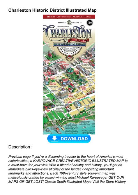 [PDF READ ONLINE] Charleston Historic District Illustrated Map by ...