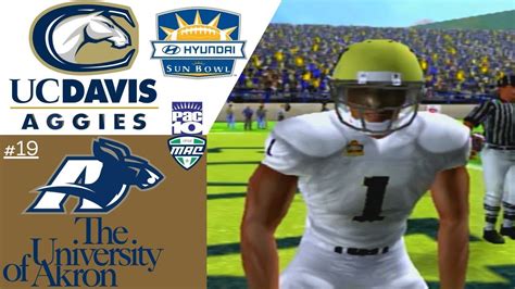 Ncaa Football Fcs Dynasty Sun Bowl Uc Davis Aggies Vs Akron