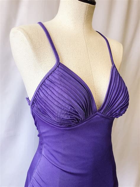 Vintage 80s Purple Catalina One Piece Swimsuit Vinta… Gem