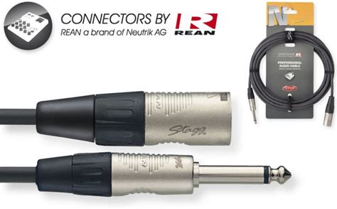 Stagg NAC6PXMR Câble audio Jack mono XLR M 6 mètres 6mm